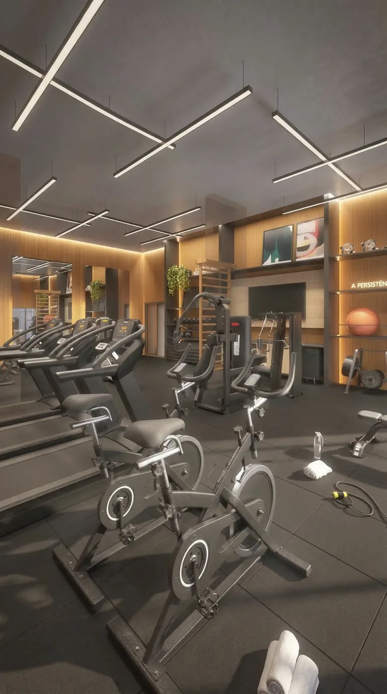 Perspectiva da academia do Arvoredo Residencial